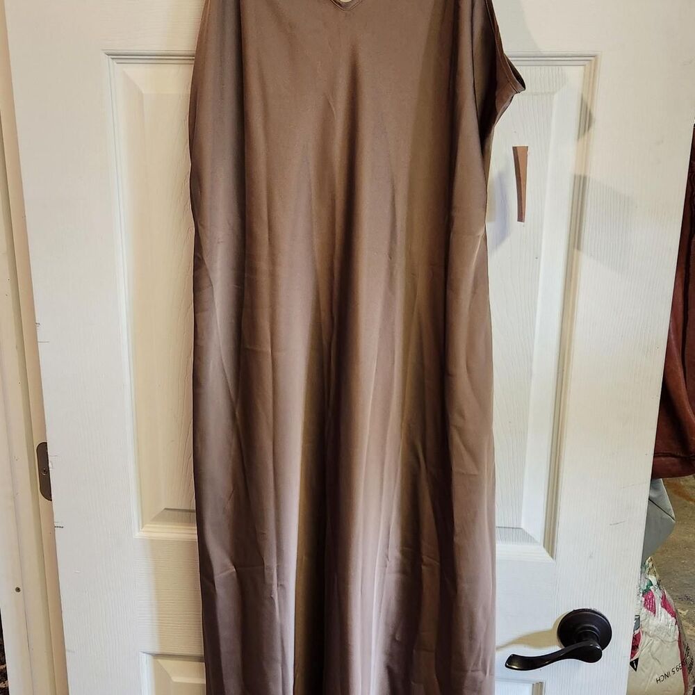 Anthropologie Women's Brown and Tan Dress
